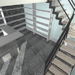 京都市山科区安朱狭小住宅・和モダン店舗付住宅・店舗吹き抜け