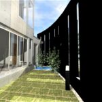 近未来的な住宅×Rのパティオが映える高級注文住宅９