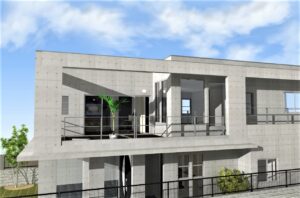 京都の建築事務所・工務店が創るデザイン住宅・コンクリート打放し×ナチュラルモダンのガレージハウス１０