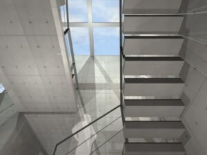 京都の建築事務所・工務店が創るデザイン住宅・コンクリート打放し×ナチュラルモダンのガレージハウス５