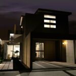 京都市北区の閑静な住宅街に屋上テラス、ジャグジーのあるコンクリート打放しの注文住宅