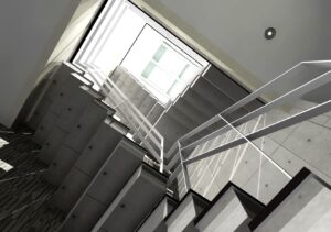 京都市北区の閑静な住宅街に屋上テラス、ジャグジーのあるコンクリート打放しの注文住宅