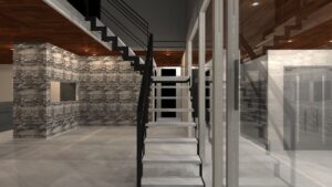 京都市西京区・150坪の敷地に建つホテルライフ高級注文住宅ホテルライフ吹き抜け階段