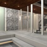 デザイン建築事務所、京都 工務店の広くかっこいい玄関ホール