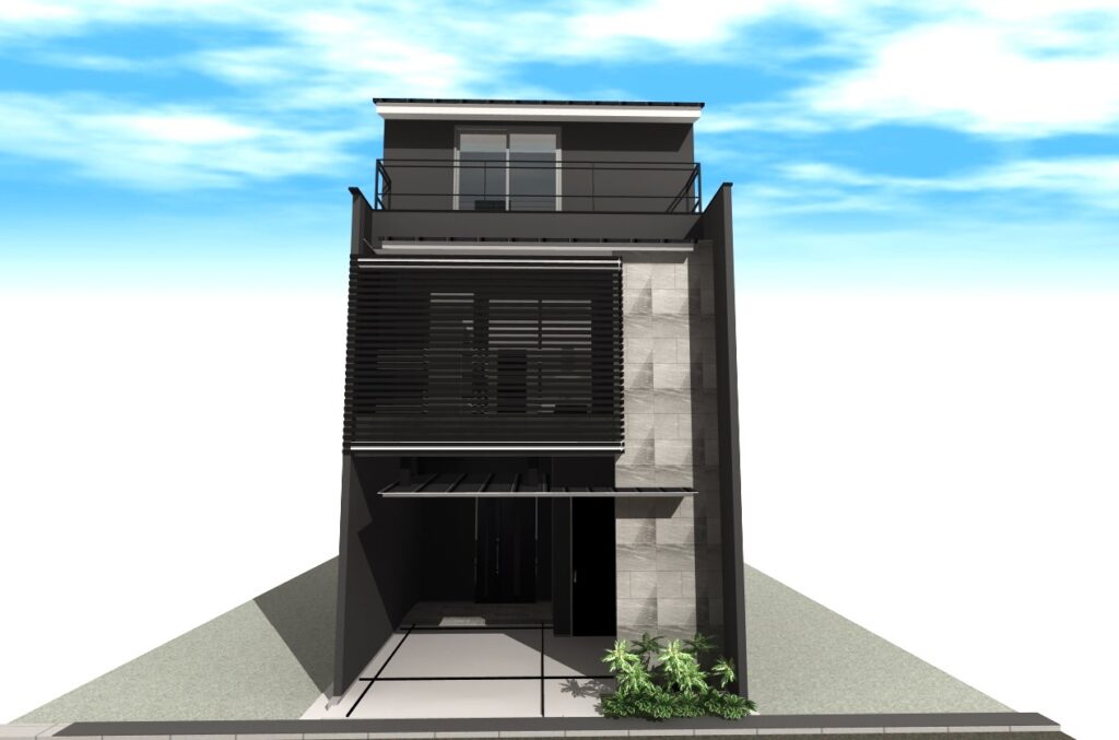 京都市中京区の和モダン、工務店、建築事務所のかっこいい注文住宅