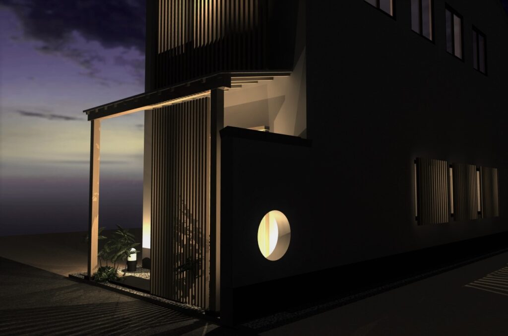 和モダン,民泊,リフォーム,外観,格子