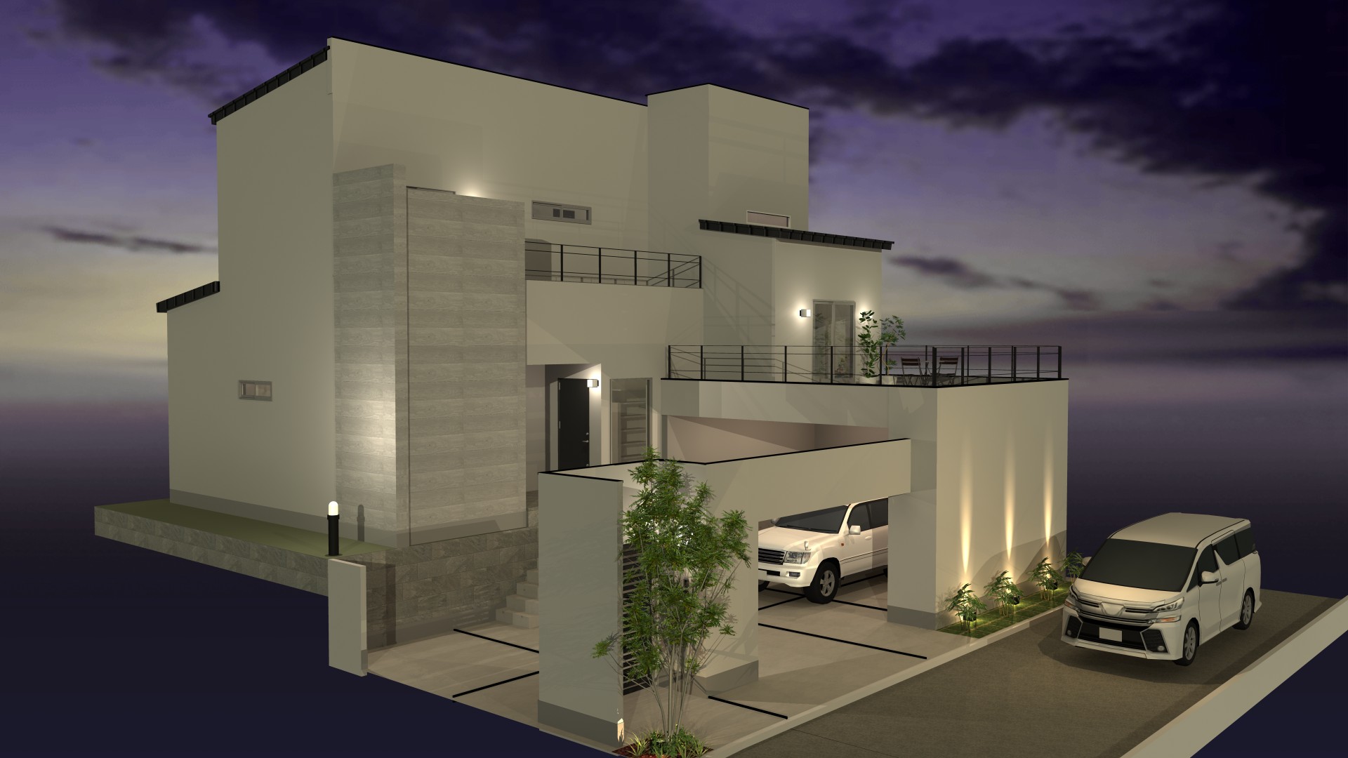 宇治、高低差のある土地、和モダン、スキップフロア、ビルドインガレージ、土間座敷、居酒屋キッチン