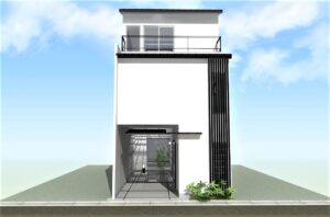 京都市上京区の和モダン狭小住宅