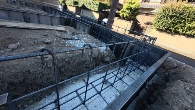 木造2階建て基礎鉄筋工事1
