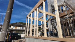 滋賀県大津市稲葉台の注文住宅・上棟５