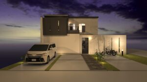 滋賀県大津市稲葉台のおしゃれな家