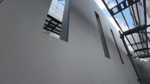 大津市稲葉台の住宅　外壁サイディング施工進行中