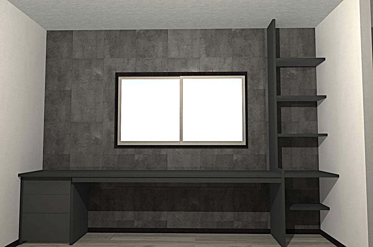 主寝室には造作家具