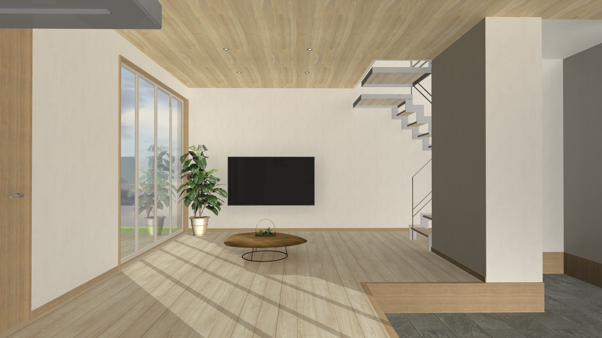 15帖のリビング