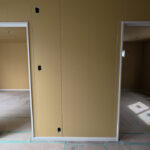 滋賀県大津市稲葉台の注文住宅、京都、注文住宅、工務店、建築士事務所、施工例、工事中、電気、開口