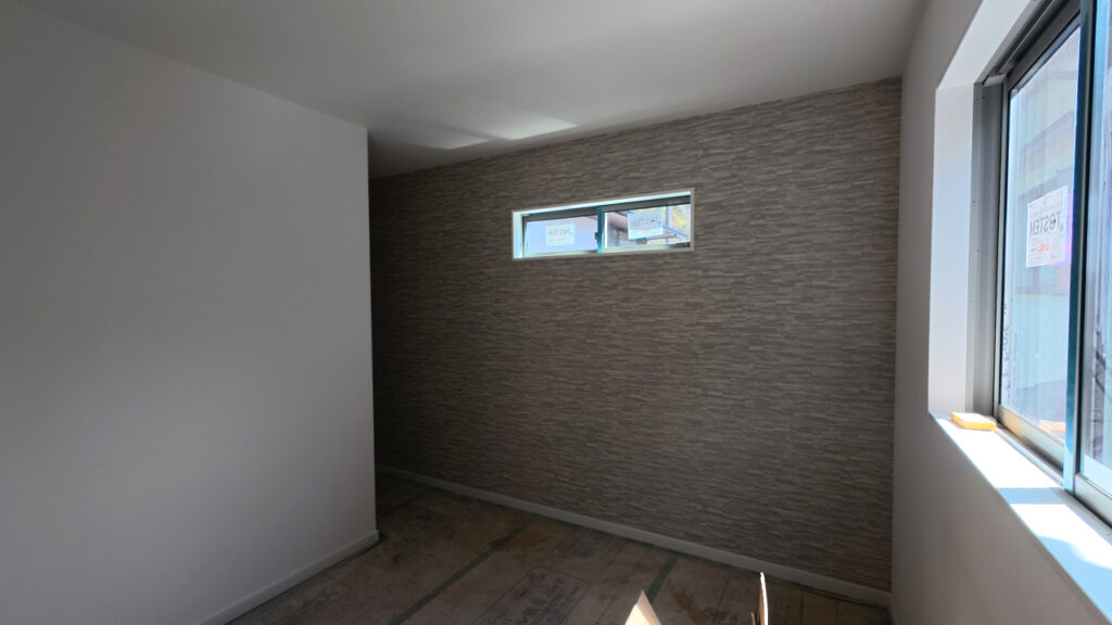 滋賀県大津市稲葉台の注文住宅、京都、注文住宅、工務店、建築士事務所、施工例、工事中、壁紙、クロス、サンゲツ