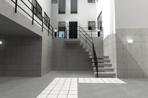 敷地の高低差を活かした住宅設計、既存石積擁壁2