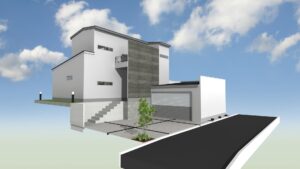 京都府宇治市の高低差のある土地に、ビルドインガレージのある和モダンの理想邸宅