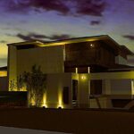 敷地の高低差を活かした住宅設計、坂道、高低差を利用地下駐車場