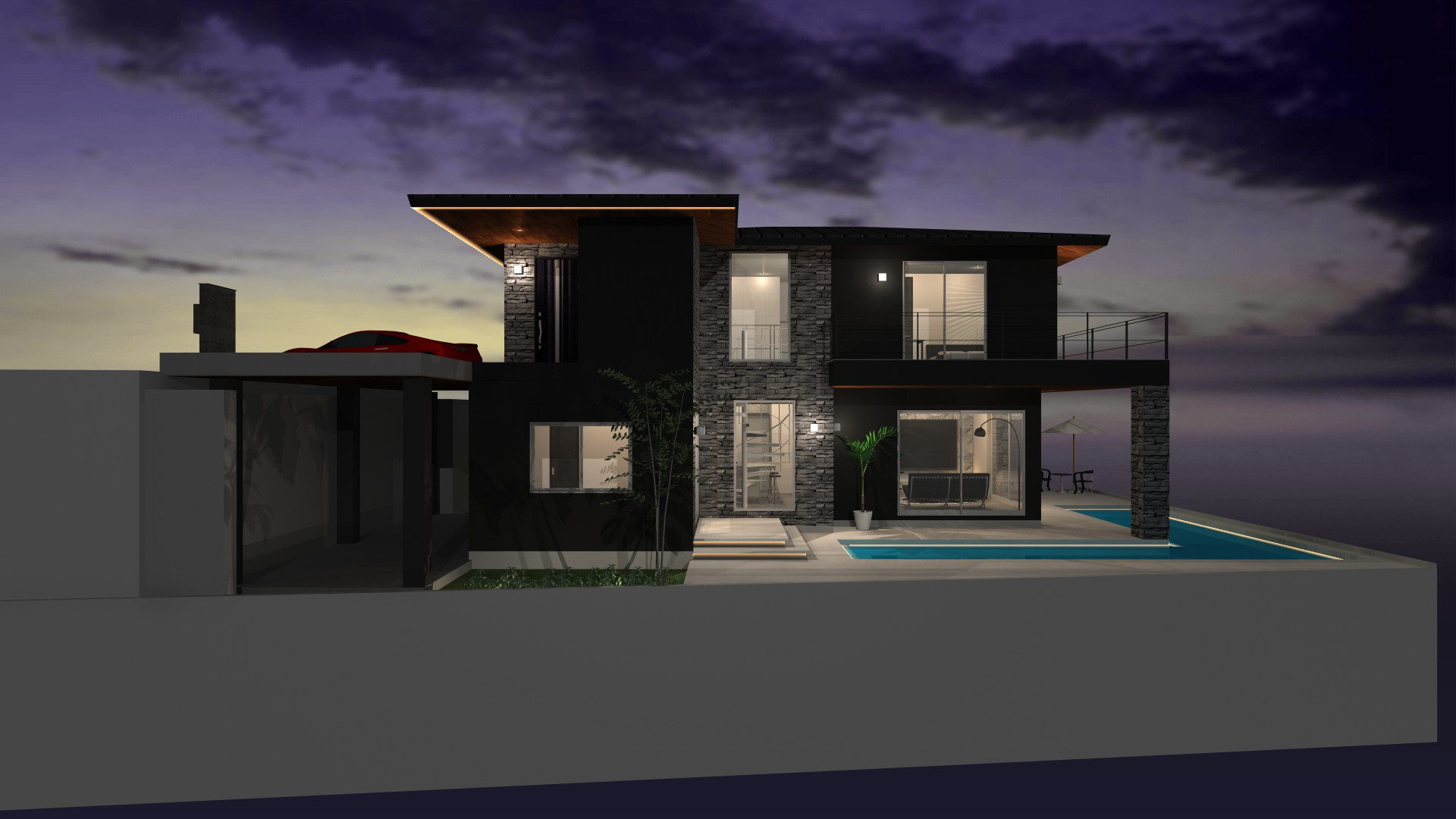 京都市,西賀茂,最大10mの高低差,高台,眺望,プール,擁壁,ホテルライク,ホテルライフ,リゾート,モダン,大開口の窓,高級住宅,擬石,版築塀,螺旋階段,吹き抜け階段,2階玄関