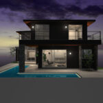 京都市,西賀茂,最大10mの高低差,高台,眺望,プール,擁壁,ホテルライク,ホテルライフ,リゾート,モダン,大開口の窓,高級住宅,擬石,版築塀,螺旋階段,吹き抜け階段,2階玄関