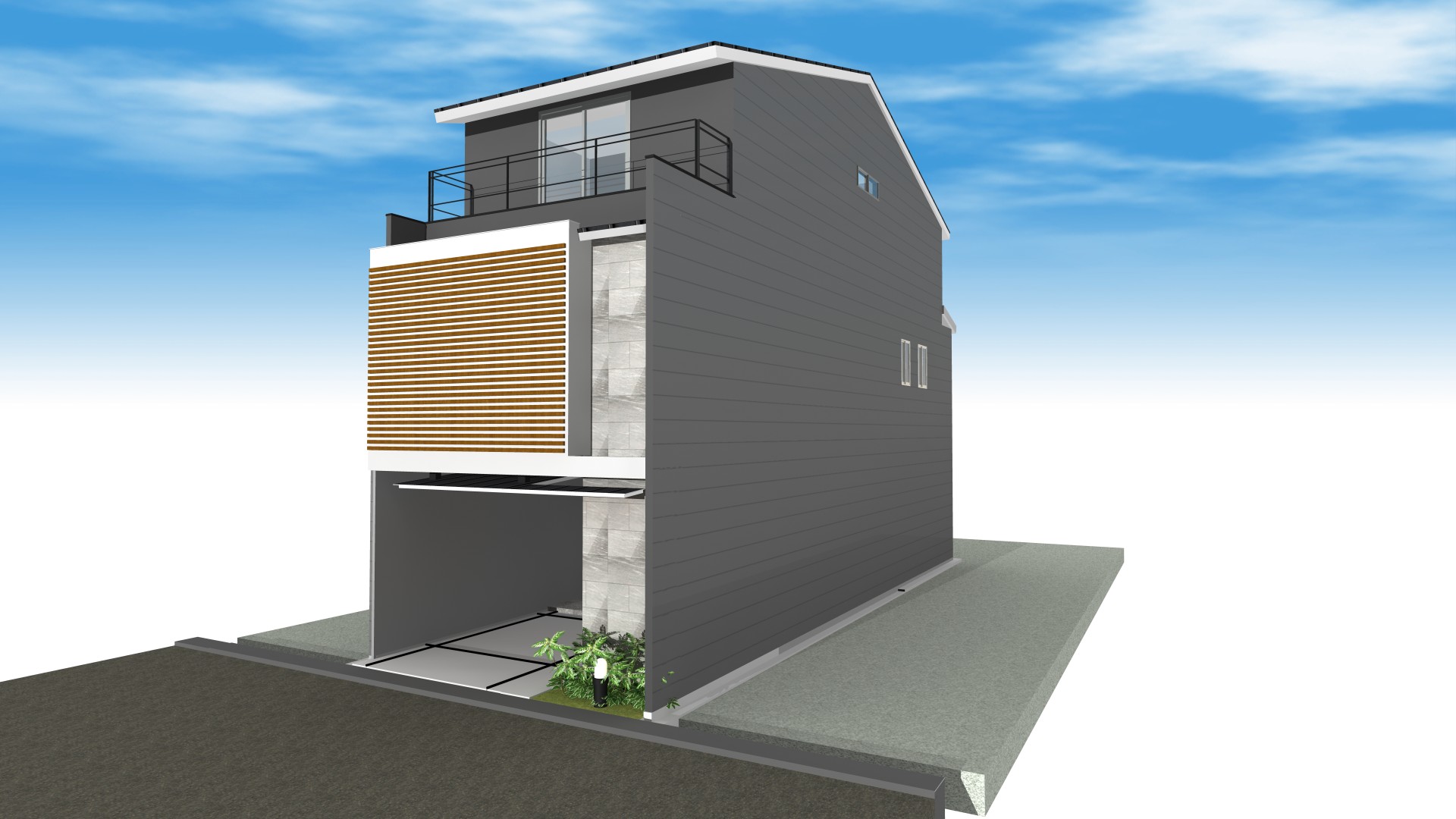 狭小地,3階建て,LDK,モダン,デザインファースト一級建築士事務所,外観