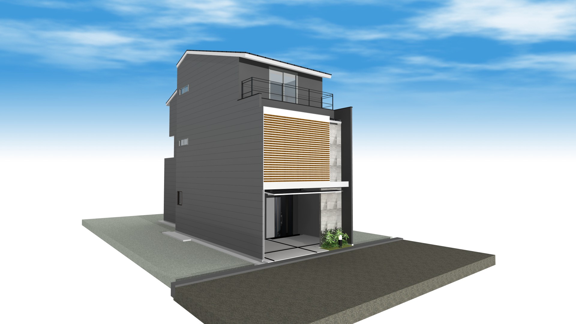 狭小地,3階建て,LDK,モダン,デザインファースト一級建築士事務所,外観