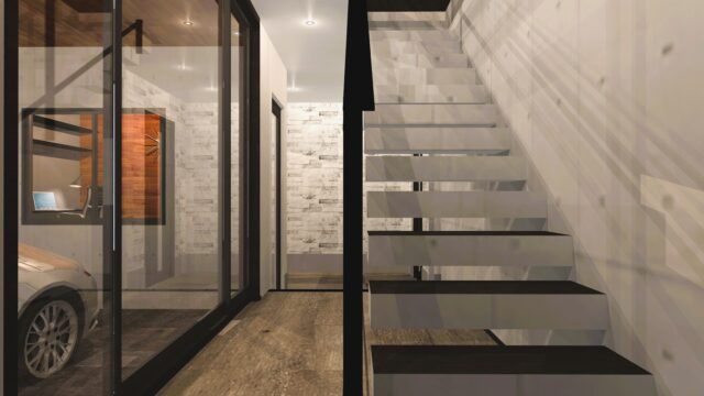 RC造2階建てガレージハウス