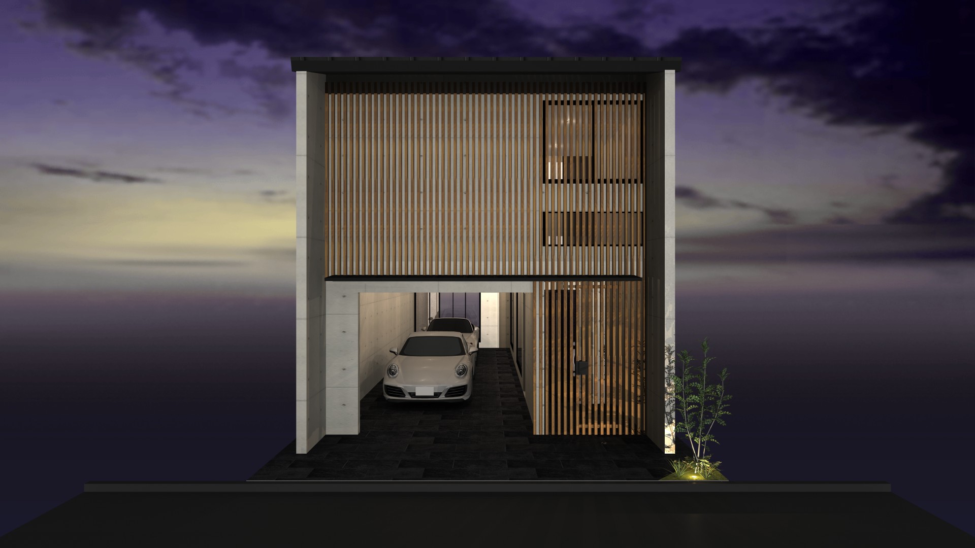 京都市上京区の和モダンで防犯性の高いRC２階建て