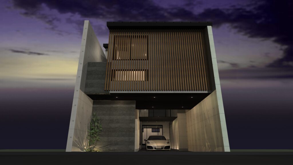 京都市上京区の和モダンで防犯性の高いRC２階建て
