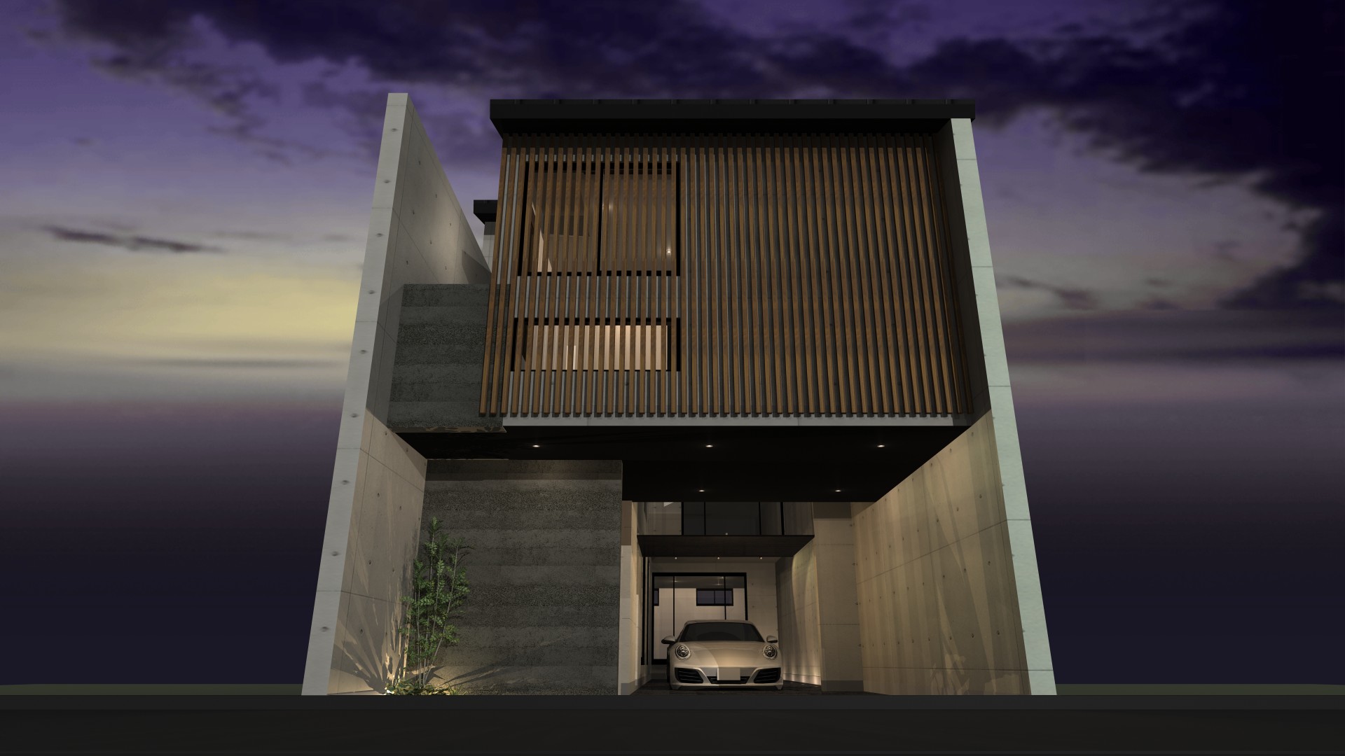 京都市上京区の和モダンで防犯性の高いRC２階建て