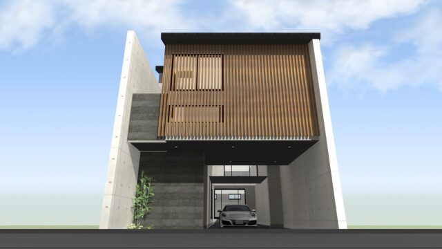 京都市上京区和モダンガレージハウス