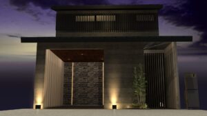 京都市上京区、通り土間のある京町家、外観